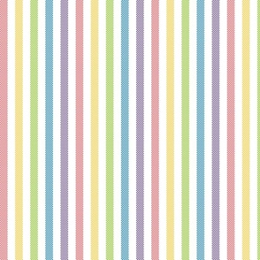 vertical rainbow ticking stripes | medium