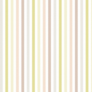 vertical ticking stripes in subtle colors on white | medium