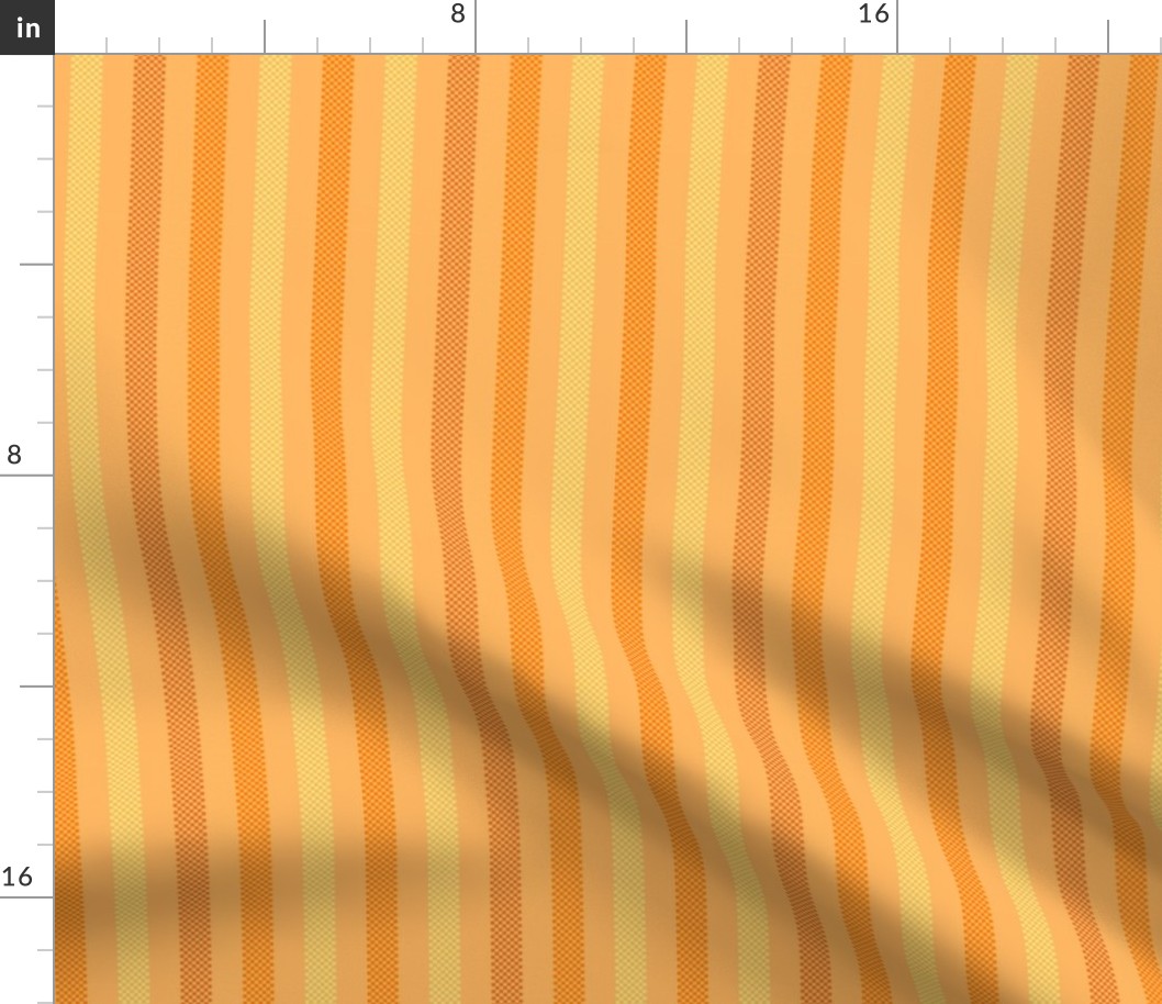 vertical ticking stripes on sunny apricot | medium