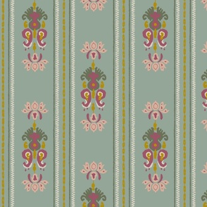 Ikat in pastel blue and pink
