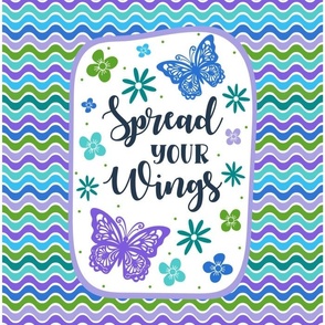 14x18 Panel Spread Your Wings Butterflies for DIY Garden Flag Small Wall Hanging or Tea Towel