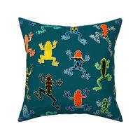 Poison Dart Frog Collection - Teal - Medium Scale 