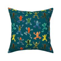 Poison Dart Frog Collection - Teal - Small Scale 