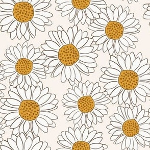 daisies on beige