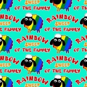 Rainbow Sheep of the Family Mint Teal
