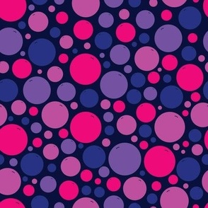 vibrant pink and purple bubbles pattern