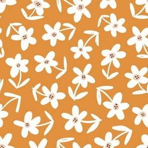Suzy / deep yellow / organic tossed floral pattern for your Easter DIY or other occasions from the Happy Easter collection