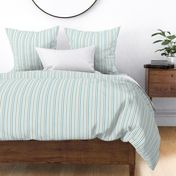 vertical ticking stripes in marine colors on white | small