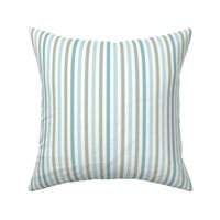 vertical ticking stripes in marine colors on white | small