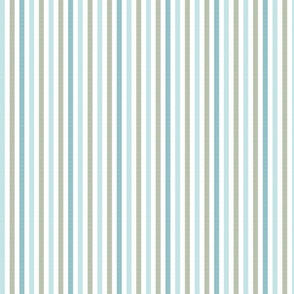 vertical ticking stripes in marine colors on white | small