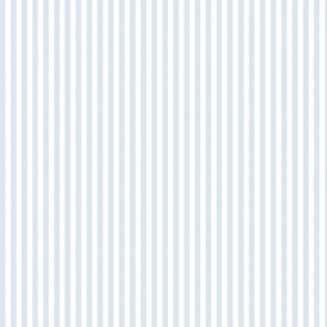 vertical ticking stripes fog blue on white | small