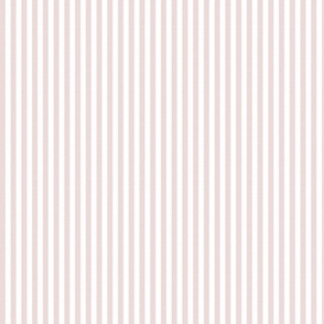 vertical ticking stripes pink clay on white | small