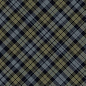 Black Watch diagonal tartan, 4" weathered colors