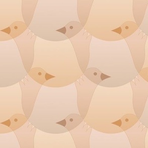 Minimalist Birds warm colors 6-inch repeat