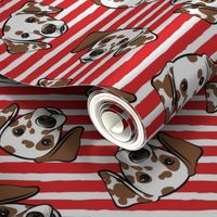 Dalmatians - red stripes - LAD24