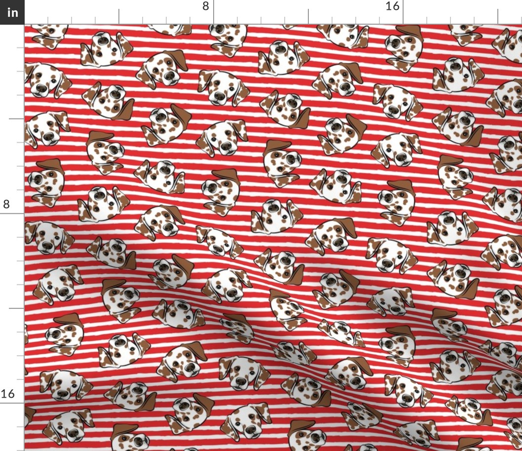 Dalmatians - red stripes - LAD24