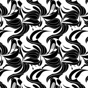 Black white abstract Swirl | Small Version | Classic, retro print