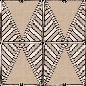 Earthtones of Africa Sand Mix Diamond Stripe