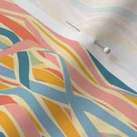 Candy Colored Ribbon Stripes in Pink, Yellow, Teal, and Light Blue