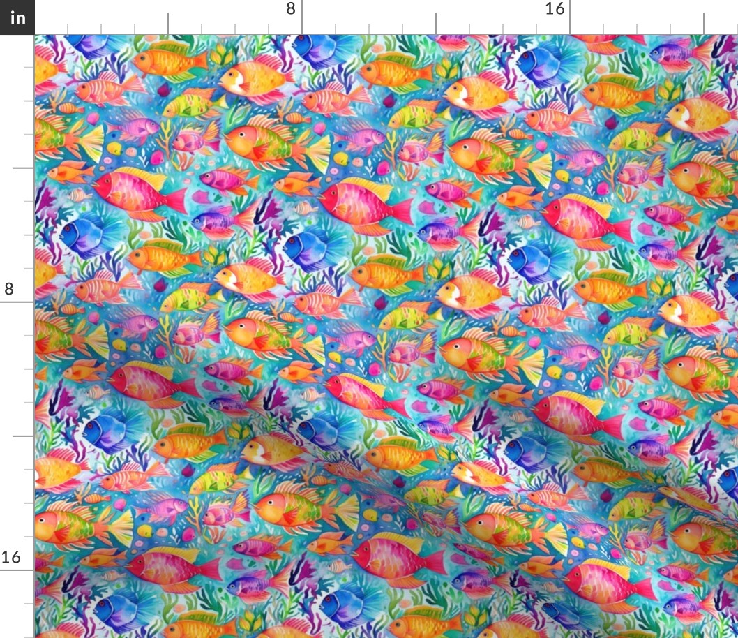 neon fish pattern