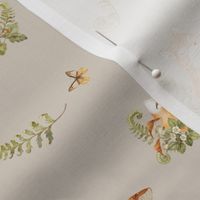 Woodland Mama and Baby Animal - gender neutral nursery (oyster)