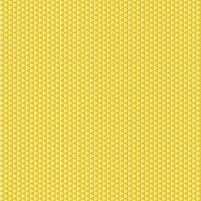 Bright yellow blender - small scale triangles in bright yellow and white 