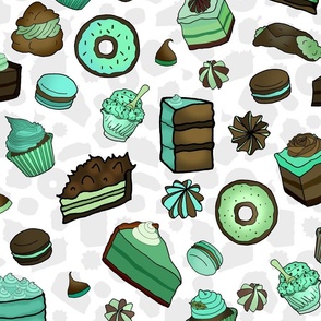 Mint Chocolate & Chocolate Mint (White large scale)  