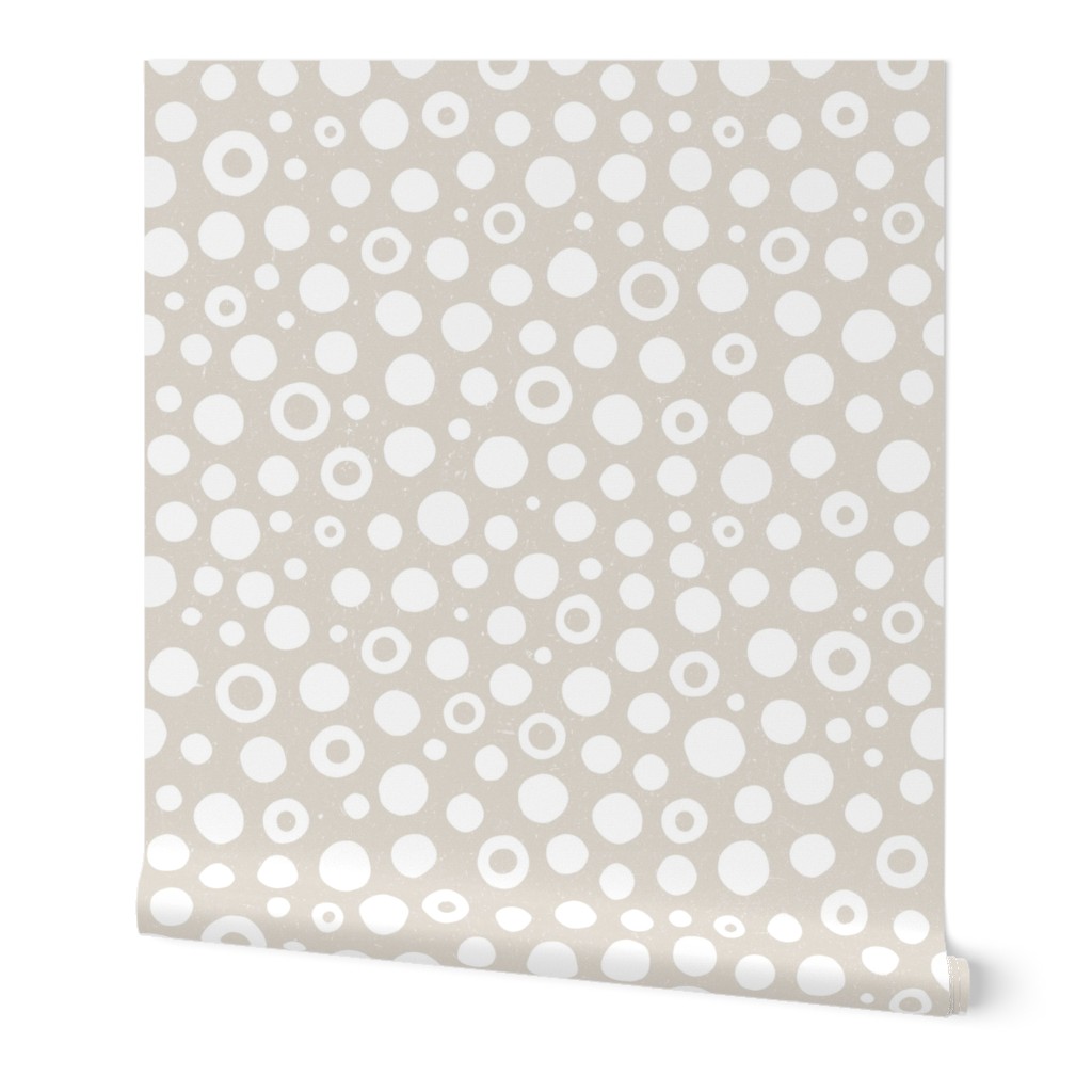 BIG monochrome dots 0008 A platinum white watercolor dot abstract circle