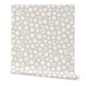 BIG monochrome dots 0008 A platinum white watercolor dot abstract circle