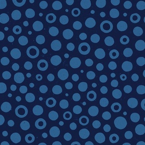 BIG Navy Nocturne: A Symphony of Polka Dots 0008 H circle geometric blue abstract sapphire artistic slate modern denim dot background circular design artwork contemporary textile fashion uniform decorative decor illustration creative trendy classic motif