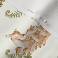 Woodland Mama and Baby Animal - gender neutral nursery (natural)