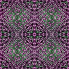 elaborate geo check - pink green