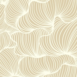 (Large) Serenity — Simple Organic Lines in Champagne and Sand //