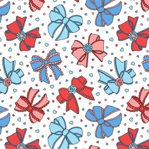 Fancy Bows: Red, White, Blue & Pink (Medium Scale)