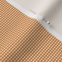 1/16 inch Micro (xxxs) Cinnamon golden orange brown gingham check - earthy warm cottagecore grandpacore country plaid - perfect for wallpaper bedding tablecloth halloween