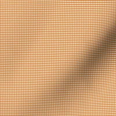 1/16 inch Micro (xxxs) Cinnamon golden orange brown gingham check - earthy warm cottagecore grandpacore country plaid - perfect for wallpaper bedding tablecloth halloween