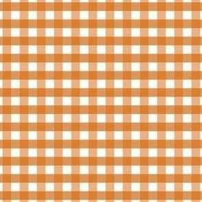 1/4 inch Small Cinnamon golden orange brown gingham check - earthy warm cottagecore grandpacore country plaid - perfect for wallpaper bedding tablecloth halloween