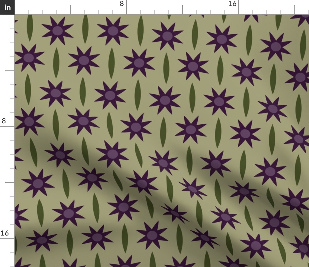 Purple Flowers and Green Leaves (Medium Scale)