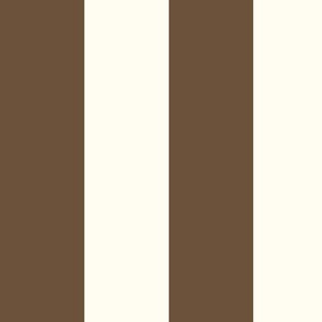 Large Cabana stripe - brown on cream white - Candy stripe - Awning stripes - Striped wallpaper