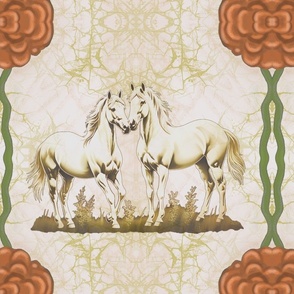 White horses pattern