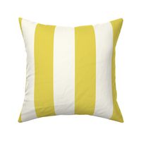 Medium Cabana stripe - Sunshine yellow on cream white - Candy stripe - Awning stripes - Striped wallpaper