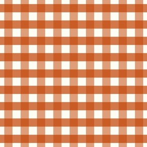 1 inch Large Mahogany reddish brown gingham check - rust red earthy warm cottagecore grandpacore country plaid - perfect for wallpaper bedding tablecloth boy nursery baby boy