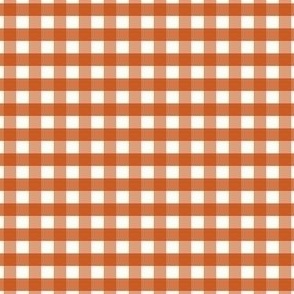1/4 inch Small Mahogany reddish brown gingham check - rust red earthy warm cottagecore grandpacore country plaid - perfect for wallpaper bedding tablecloth boy nursery baby boy