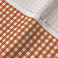1/6 inch Extra small Mahogany reddish brown gingham check - rust red earthy warm cottagecore grandpacore country plaid - perfect for wallpaper bedding tablecloth boy nursery baby boy