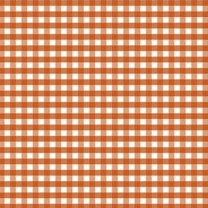 1/6 inch Extra small Mahogany reddish brown gingham check - rust red earthy warm cottagecore grandpacore country plaid - perfect for wallpaper bedding tablecloth boy nursery baby boy
