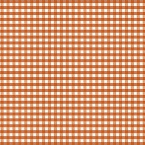 1/8 inch Tiny (xxs) Mahogany reddish brown gingham check - rust red earthy warm cottagecore grandpacore country plaid - perfect for wallpaper bedding tablecloth boy nursery baby boy