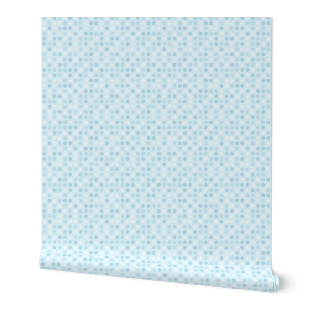 SMALL Polka dots 0001 7X baby blue abstract dot modern circle blue