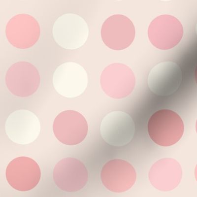 BIG Polka dots 0001 2X shabby chic pink geometric polka dot abstract vintage modern preppy circle dot