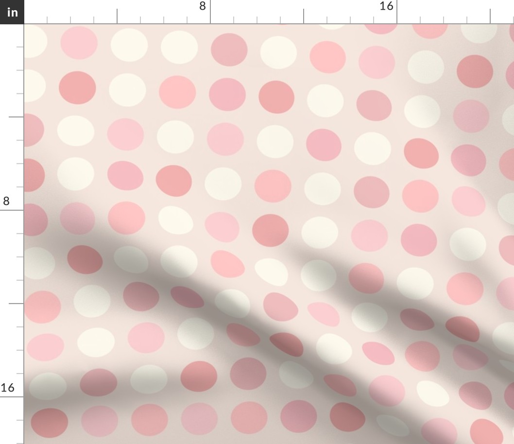 BIG Polka dots 0001 2X shabby chic pink geometric polka dot abstract vintage modern preppy circle dot
