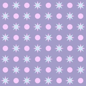 stars and dots blender lavender purple approx 1 one inch stars grid pattern pastel blue violet quilt back kitchen wallpaper